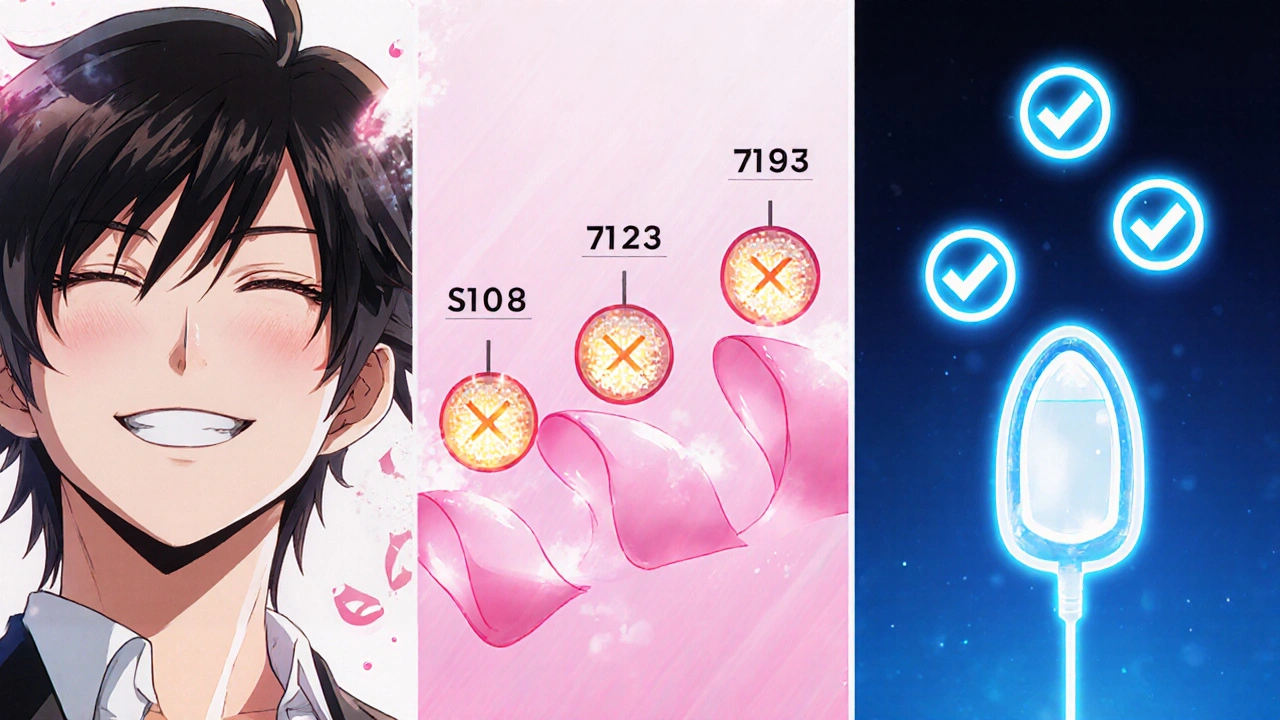 Anime collage showing a happy character with light periods, a multi‑year timeline, and check‑mark icons representing IUD benefits.